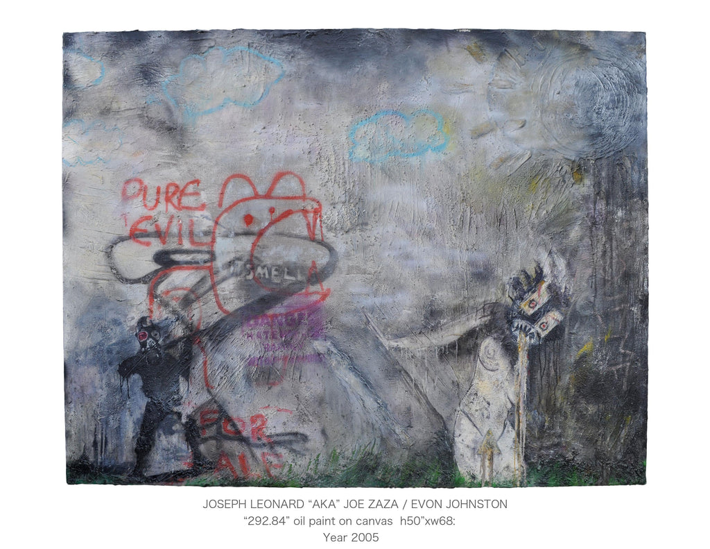 "292 84" oil paint on linen  h50"x w68" Year 2005