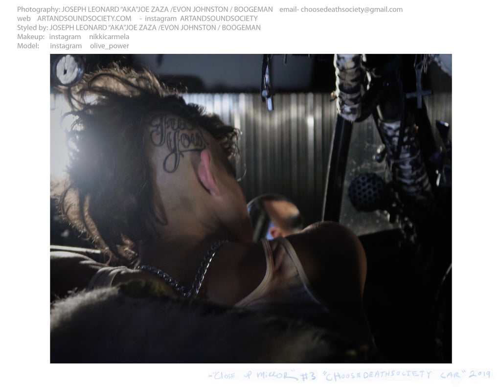 #3 Girl Model Close up Mirror "CHOOSEDEATHSOCIETY CAR" YEAR 2019