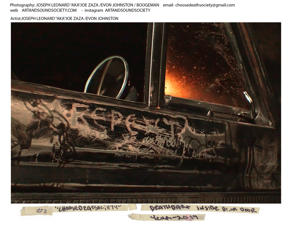 #8 "CHOOSEDEATHSOCIETY DEATH DART CAR"  Year 2019 - left side driver door