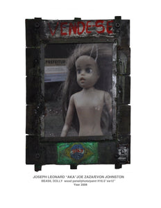 "BRASILDOLL"  wood panel /photo/paint h16 .5 x w12''  :Year 2008