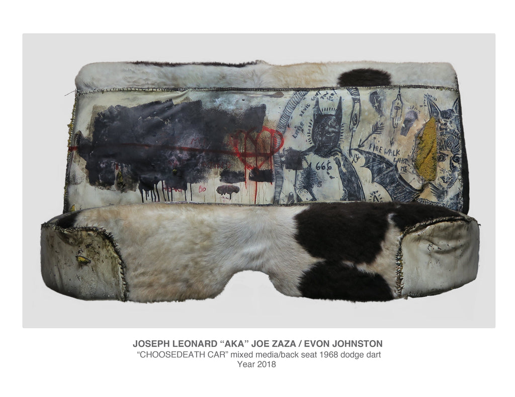 "CHOOSDEATH CAR'  mixed media-/rear seat  1968 dodge dart     : Year  2018