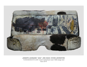 "CHOOSDEATH CAR'  mixed media-/rear seat  1968 dodge dart     : Year  2018