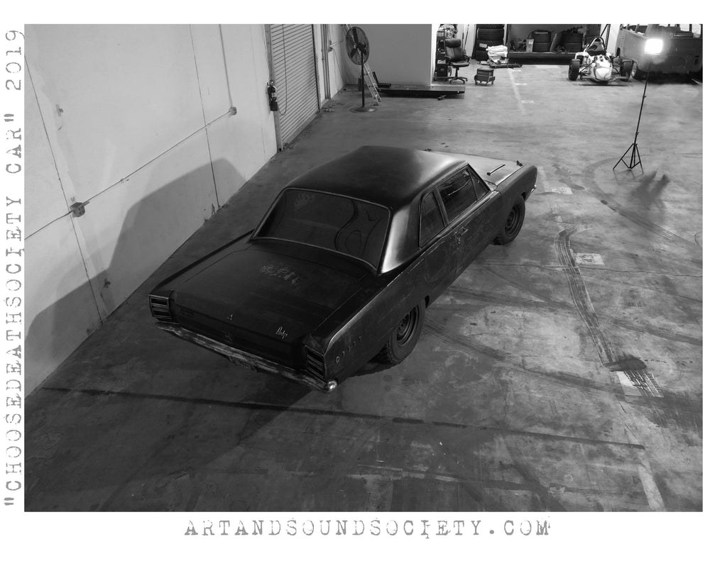 "CHOOSEDEATH CAR"-by JOSEPH LEONARD "AKA" JOE ZAZA /EVON JOHNSTON, released 1 May 2019 wearhouse shoot
