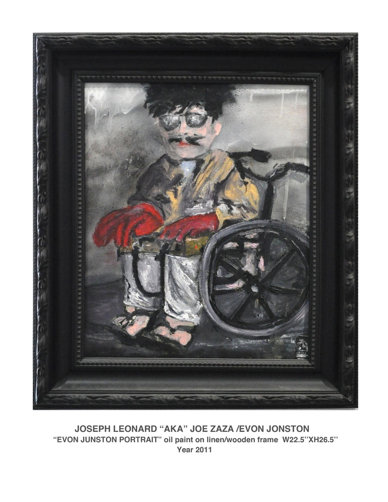 "EVON  JUNSTON PPORTRAIT"  oil paint on linen/ framed  w22.5 x h26 .5 :Year 2011