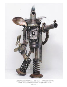 "GAME OVER" metal fabrication sculpture   : h10"x w5" Year 2012