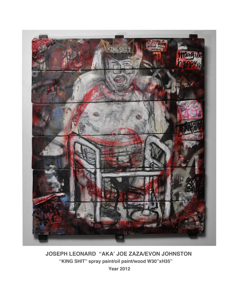 "KING SHIT" spraypait/oil paint/wood  W30"x H35"   : Year 2012