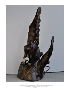 "LOG MONSTER #6"  sculpture / cypress knees /paint /glass eye :Year 2009