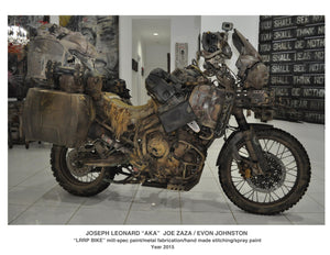"LRRP BIKE"  mill-spec paint /spray paint/metal fabrication/hand made stitching/chance  Year 2015