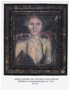 "MADAM-H" mix media /paint/wood frame  H32"x w28" Year 2011