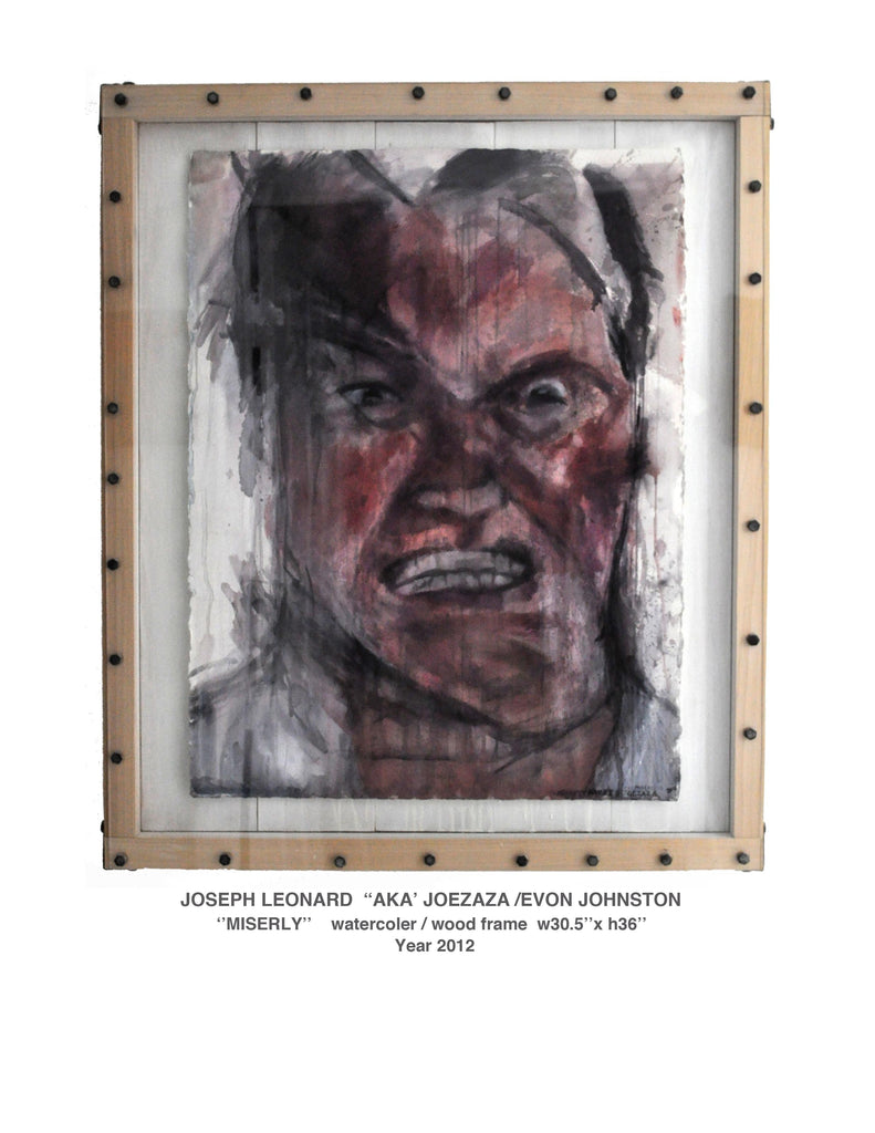 "MISERLY"  watercolor/wood frame w30.5xh36'' Year 2012