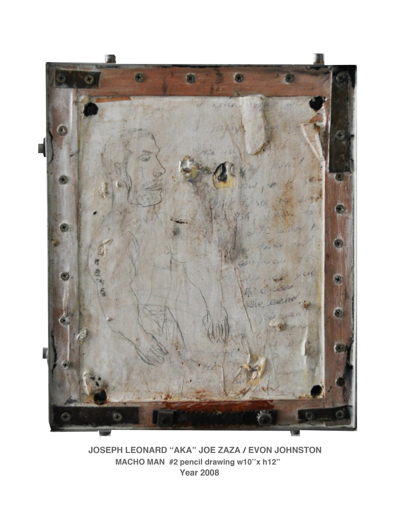 "Macho Man"   #2 pencil drawing on wood     w10''x  h12''   Year 2009