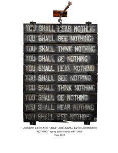 "NOTHING" spray paint/wood palette    W47"x H68"  Year 2011