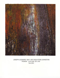 "POISON" oil on lien w65" x h65"  Year 2003