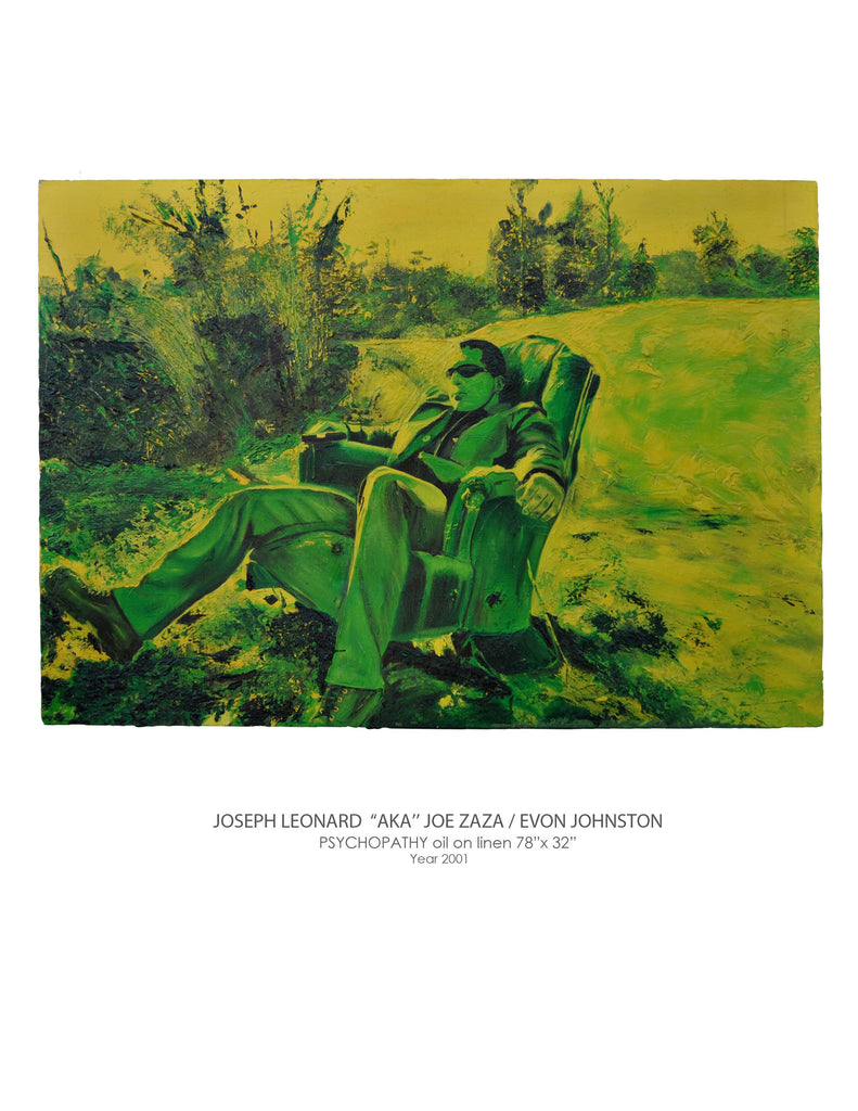 "PSYCHOPATHY " oil paint linen w78"x h32" :  Year 2001