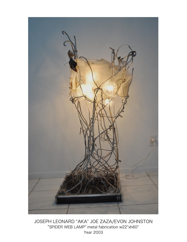 "SPIDER WEB LAMP" metal fabrication  w22"x h60" :Year 2003