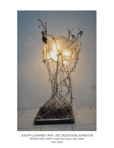 "SPIDER WEB LAMP" metal fabrication  w22"x h60" :Year 2003