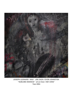 "SUBLIMEDISGRACE"      oil on linen h40''x w40'' Year 2004