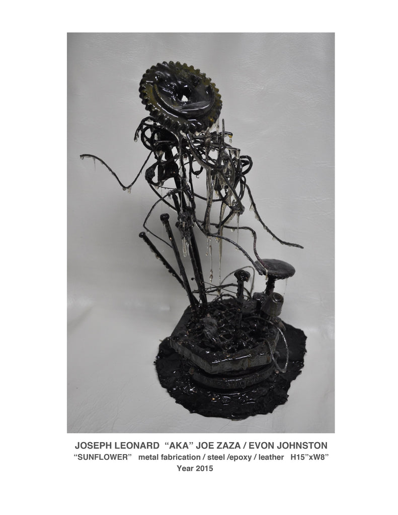 "SUNFLOWER"   metal fabrication/steel/epoxy/leather : Year 2012
