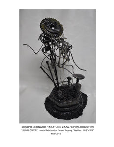 "SUNFLOWER"   metal fabrication/steel/epoxy/leather : Year 2012