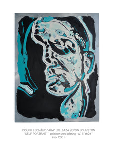 "SELF PORTRAIT " oil paint on zinc plate  w18x h24 Year 2001