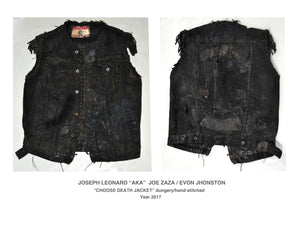 "Men's CHOOSEDEATH GANG JACKET"  DIRT ROTTON Dungery/paint/hand/stitched Year 2017